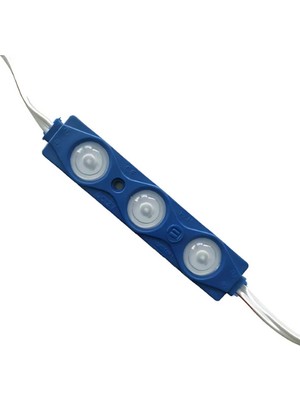 Rohs 3 Lensli Modül Led Mavi 12 Volt 1.2 Watt 2835 ( 10 Adet )