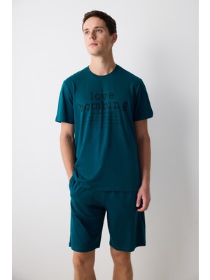 Penti Love Şortlu Çok Renkli Pijama Takımı