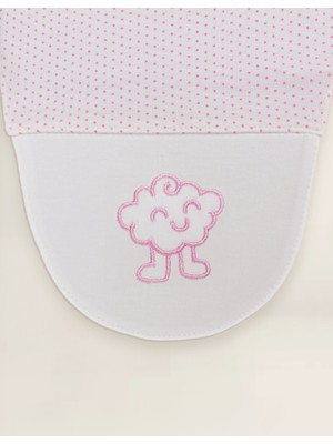 Agula %100 Pamuklu Bebek Ağız Mendili ve Sırt Ter Bezi Pembe