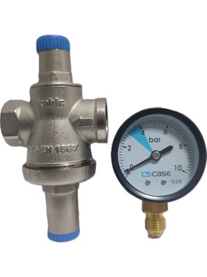 Kalde 1/2" DN15 Rekorsuz Su Basınç Düşürücü (Manometreli) - Pressure Reducing Valves (With Manometer)