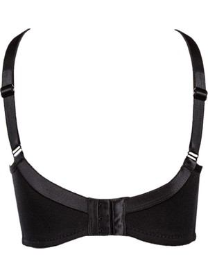 Alışveriş Meydanı Kadın Siyah (Dantelsiz) Penye Pamuk Cepli Protez Sütyen