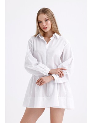 Sense Gizli Pat Yakalı Mini Elbise ELB65868