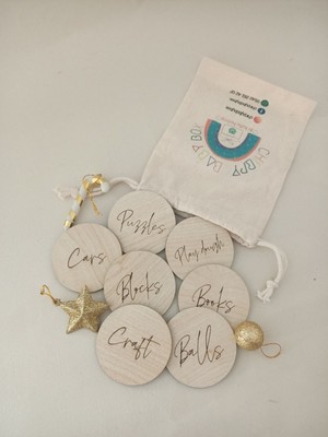 Chirpy Erkek Çocuk Dolap Kart Ahsap Etiketi