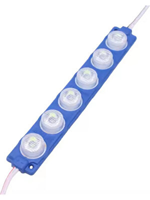 Demir Led 6 Lensli 12 Volt 6 Watt Mavi Modül (10 Adet)