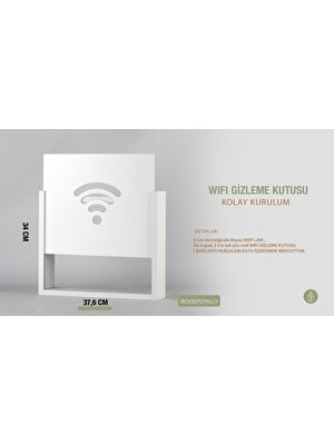 Wood Totally - Dekoratif Wifi Saklama Kutusu