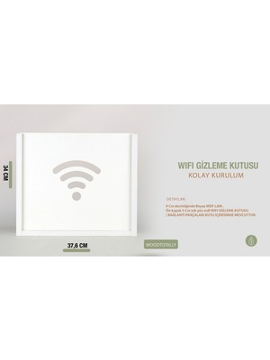 Wood Totally - Dekoratif Wifi Saklama Kutusu