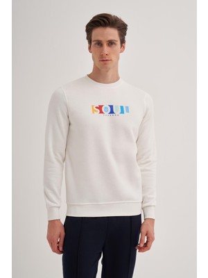 Cazador 3 Iplik Şardonlu Sweatshirt 5161 Beyaz