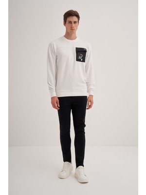 Cazador Erkek 3 Iplik Sweatshirt 5016 Ekru