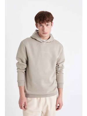 Defacto Erkek Sweatshirt Açık Haki C6131AX/KH475