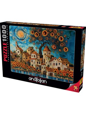 Anatolian 1000 Parçalık Ayçiçekleri Temalı Puzzle Eğlenceli Zihin Geliştirici 66 x 48 cm