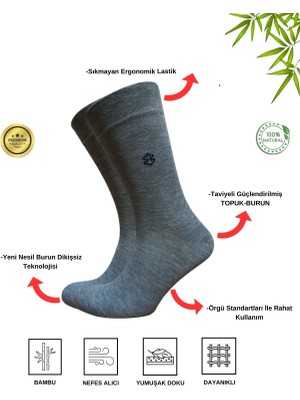 Mistero Socks 6 Çift Bambu Erkek Soket Çorap Dikişsiz,soft Sıkama ve Parfümlü