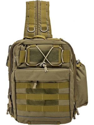 Çanta Yurdu Taktikal TK1005 Bodybag 20 Lt Taktic Çapraz Sırt Çantası Kahve