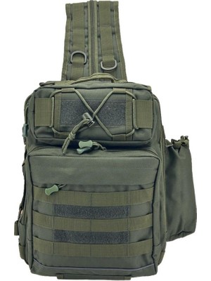 Çanta Yurdu Taktikal TK1005 Bodybag 20 Lt Taktic Çapraz Sırt Çantası Haki