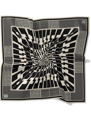 Levidor Tivil Ipek Eşarp 4095 Siyah Karışık Desen