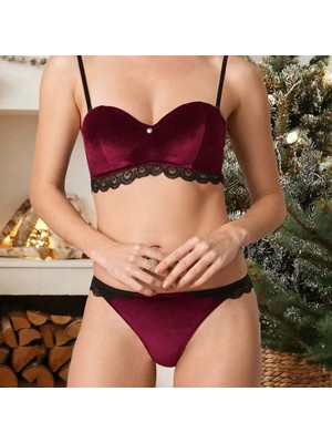 Linotti Straples Dolgusuz Kadife Sütyen Takımı Ales 040706070