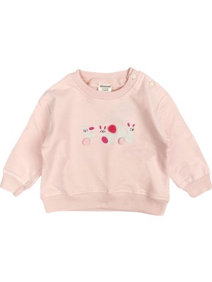 Fun Ponponlu Kız Bebek Sweatshirt