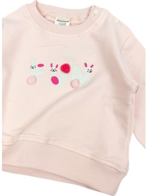 Fun Ponponlu Kız Bebek Sweatshirt