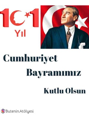 Butenin Atölyesi Cumhuriyet Bayramı Hediyesi, 10 Adet, Gold Metal Yıldız Ip Bileklik