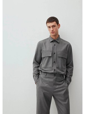 Mavi Erkek Gömlek Koyu Gri M0211279-80024