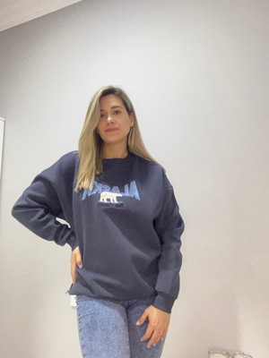 Stalk Giyim Alaska Nakış Işlemeli 3 Iplik Şardonlu Sweatshirt