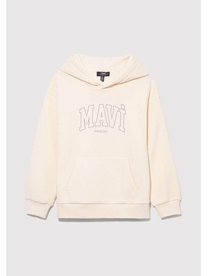 Mavi Erkek Çocuk Sweatshirt Bej M6S10052-70072 Logo Baskılı
