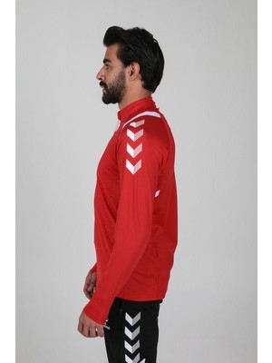 Hummel (6 Farklı Renk) Dream Half Zip Sweatshirt Eşofman Üstü Kırmızı - 3xl