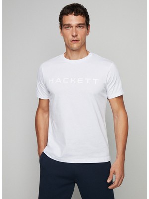 Hackett Bisiklet Yaka Beyaz Erkek T-Shirt HM500713