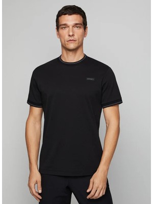 Hackett Bisiklet Yaka Siyah Erkek T-Shirt HM500782