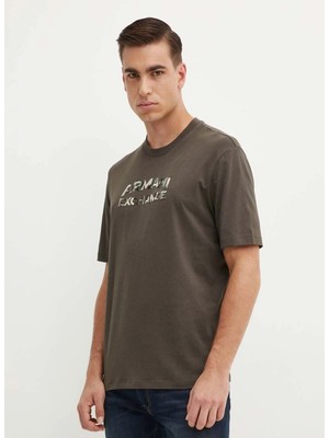 Armani Exchange Bisiklet Yaka Baskılı Haki Erkek T-Shirt 6dzthc Zjbyz 1897