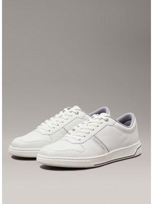 Calvin Klein Beyaz Erkek Sneaker Low Top Lace Up Logo