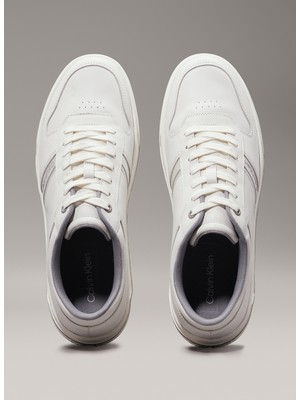 Calvin Klein Beyaz Erkek Sneaker Low Top Lace Up Logo