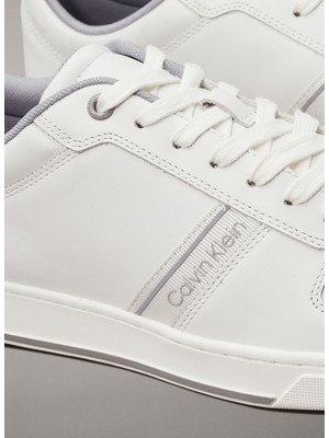 Calvin Klein Beyaz Erkek Sneaker Low Top Lace Up Logo