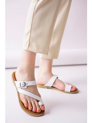 Kazax Kran Beyaz Cilt Terlik