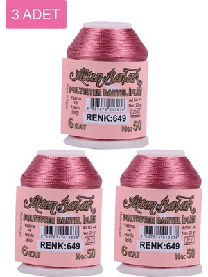 Altınbaşak 3 Adet Oya ve Dantel Ipi 20 gr - No: 649