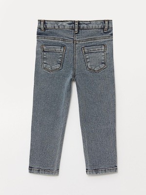 LC Waikiki Lcw Kids Asit Yıkamalı Basic Kız Bebek Jean Pantolon