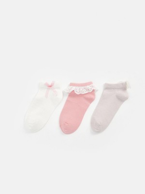 LC Waikiki Lcw Baby 3'lü Kız Bebek Patik Çorabı
