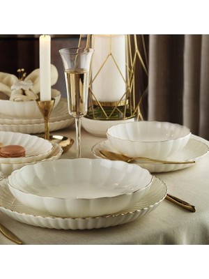 Kütahya Porselen Kutahya Porselen 52 Prc Ymt Bone BNLZF52YTA20 Luz-Form Altın Fıle
