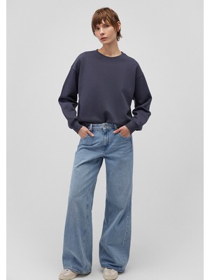 Mavi Bisiklet Yaka Lacivert Basic Sweatshirt 1610198-70726