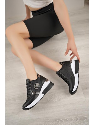 Nesil Shoes Lady 3001 Siyah Dolgu Kadın Sneakers