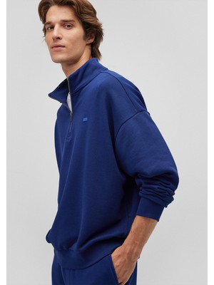 Mavi Yarı Fermuarlı Lacivert Basic Sweatshirt0S10279-70758