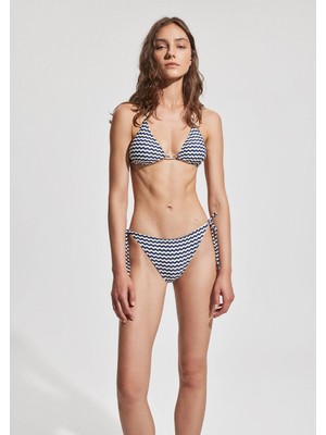Mavi Çizgili Üçgen Bikini Üstü 1912575-70491