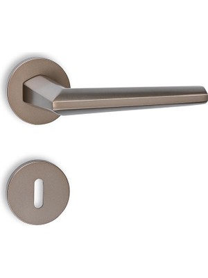 Soho Azzura Serisi Kapı Kolu Seti Yuvarlak Rozetli Pur Bronz Oda Tipi