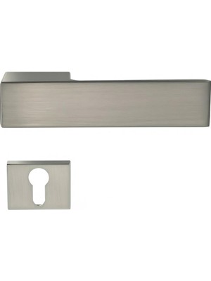 Soho Azimut Serisi Kapı Kolu Seti Köşeli Rozetli Saten Yale Tipi