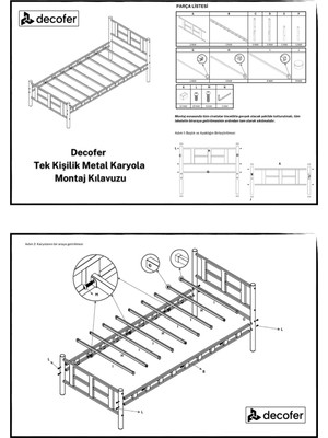 Karma Tek Kişilik Siyah Metal Karyola