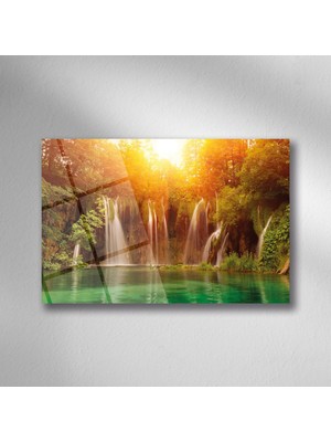Trenddecors Şelale Doğa Manzara Cam - 25*35