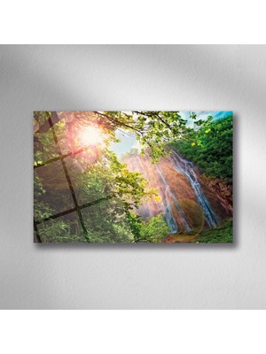 Trenddecors Şelale Doğa Manzara Cam - 25*35
