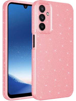 Heptek İletişim Samsung Galaxy A25 Kılıf Kamera Korumalı Simli Renkli Parlak Silikon Kapak (Koton)