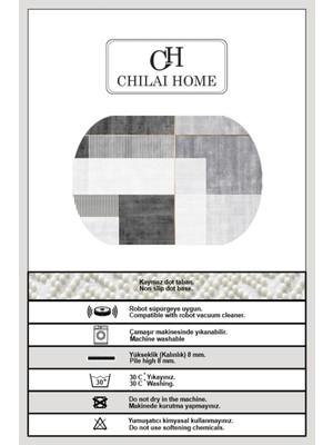 Chilai Home Pendor Grey Çap Dekoratif Halı Djt 100  x  100