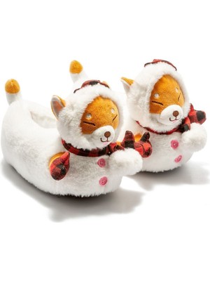 Twigy Eskimo Çocuk Hayvanlı Panduf Beyaz 30/35 CC0631