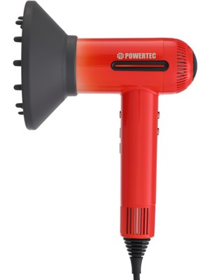 Powertec TR-2222 Delux Plazma Digital Fön Makinası 2000 W Güç ve 3 Kademe Hız Ayarı
